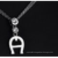 Rhodium sliver plated jewelry set letter A jewelry set artificial design crystal jewelry set